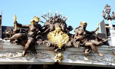 Nymphs of the Seine statue on Pont Alexandre III
