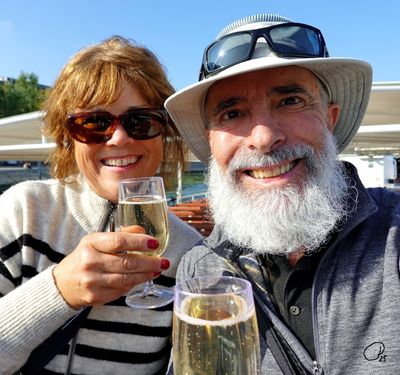 Duval-Leroy Champagne selfie during the Seine cruise