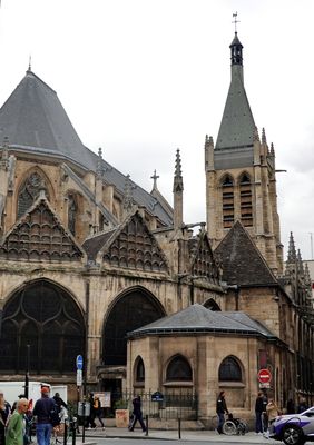 Église Saint-Séverin from Rue Galande and Rue Saint-Jacques