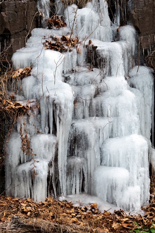 Natural ice sculpture on the Perkiomen Trail