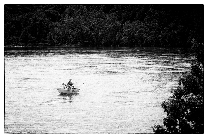 Fishermen on the Delaware river