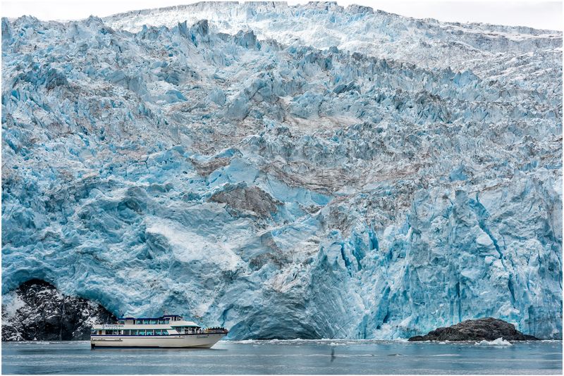 Glacier and Tour Boat