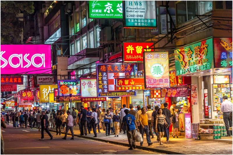 Kowloon Street at Night