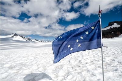 Alaskan Flag on Godwin Glacier