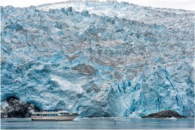 Glacier and Tour Boat