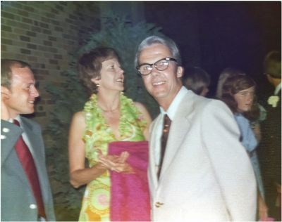 Leon Fawcett, Hilda(?) Fawcett and Dennis Perkins