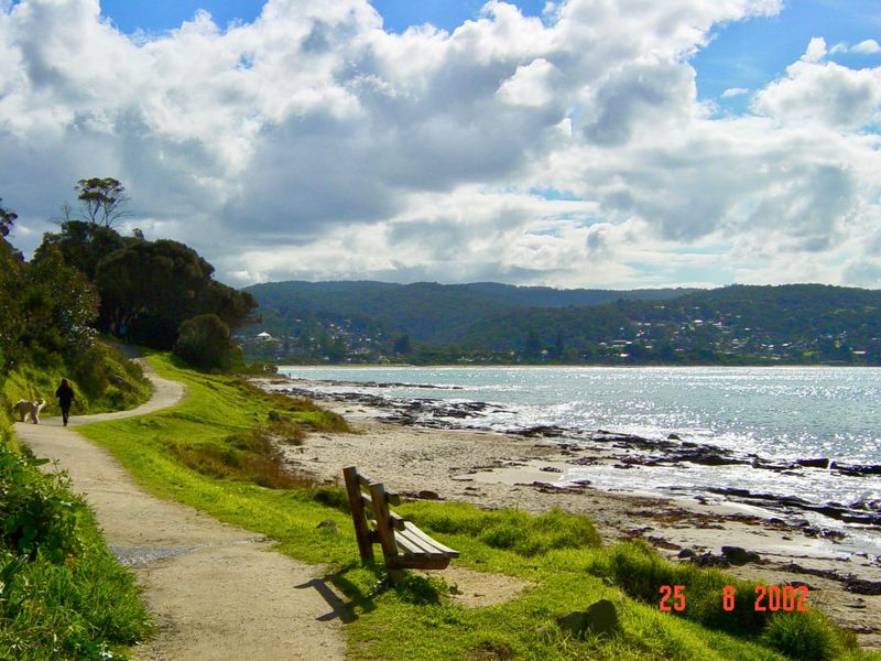 walking along Lorne beach