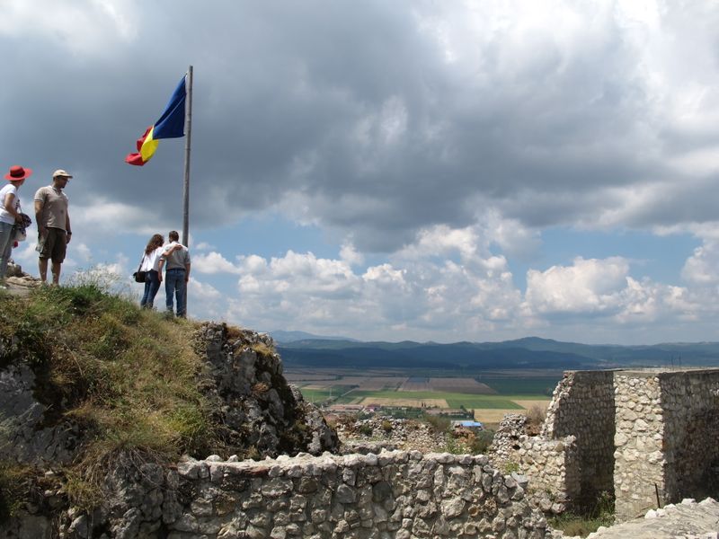 The old battles Romanian flag