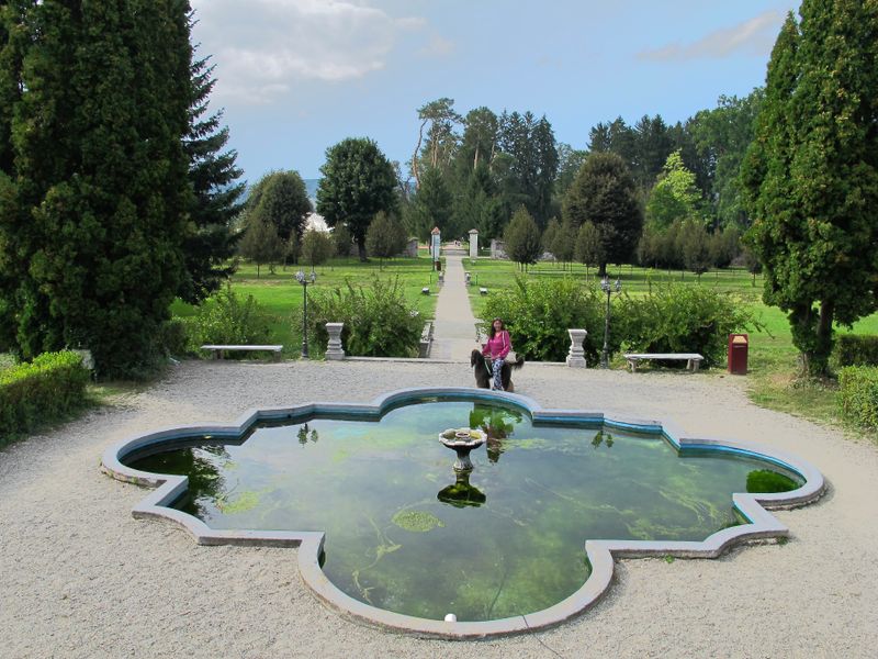 landscaped gardens and visitors