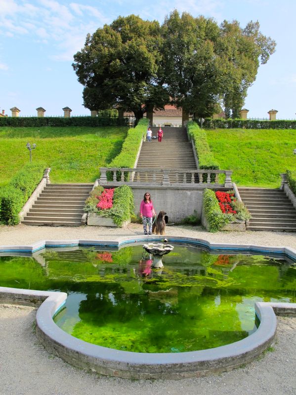detail view of the landscaped gardens