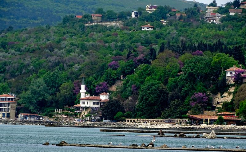 Balcic Palace and gardens view from the sea