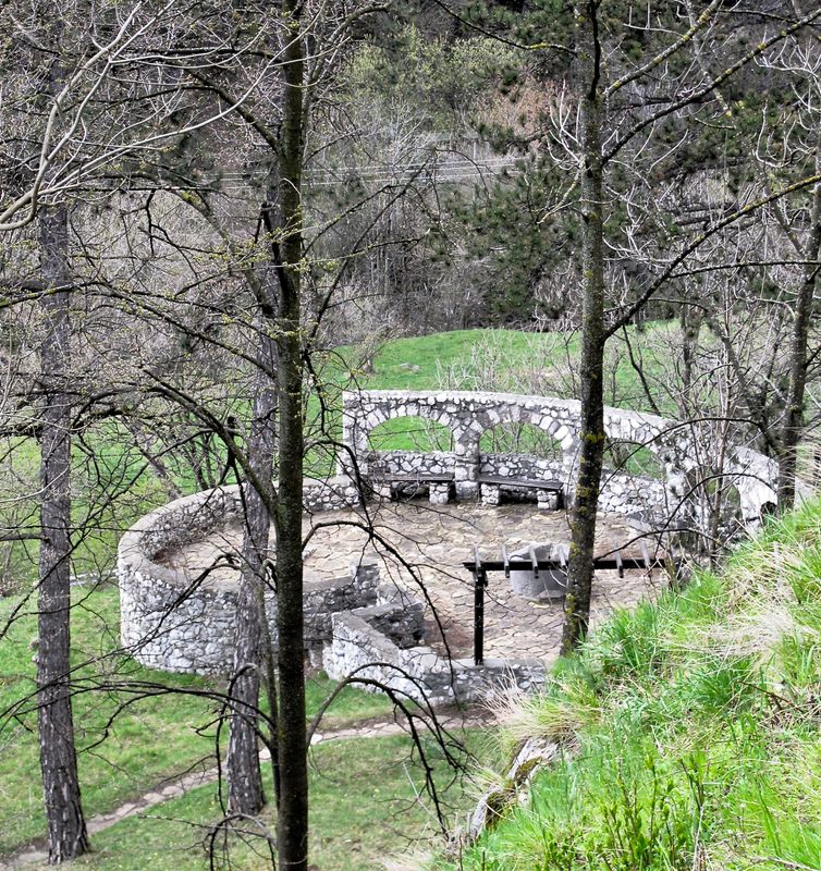 View towards the main road, Turcu River and the Old Custom Buildings