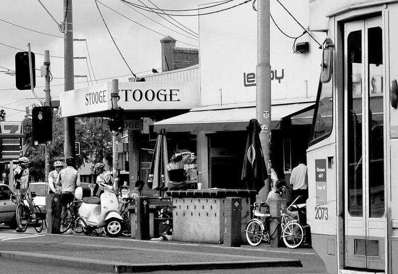 Acland St St Kilda Vic bussy corner