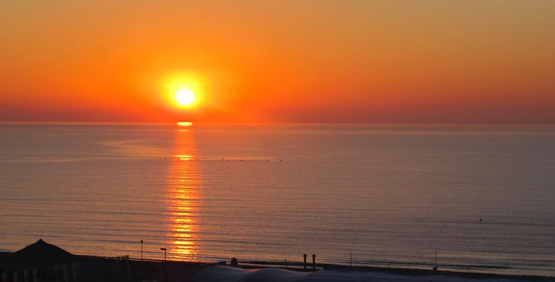 sunset on the seaside