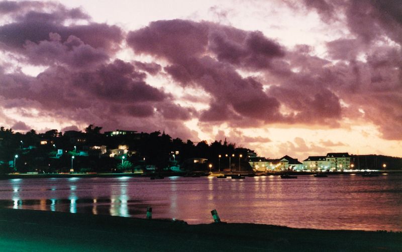sunset on Noumea