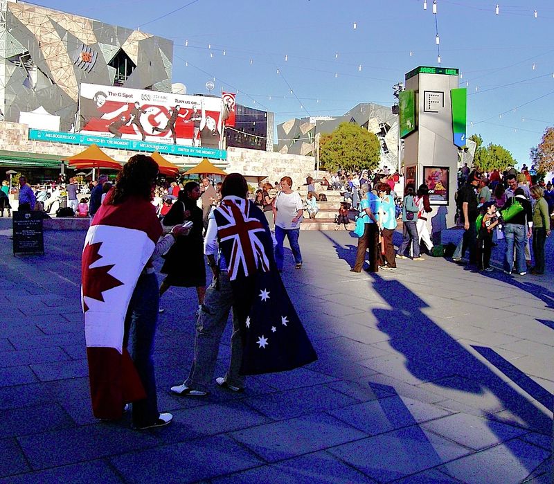 Champions parading City with their country's flag