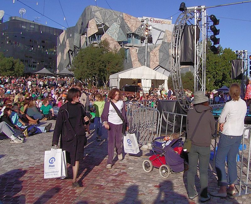 City crowd during the games