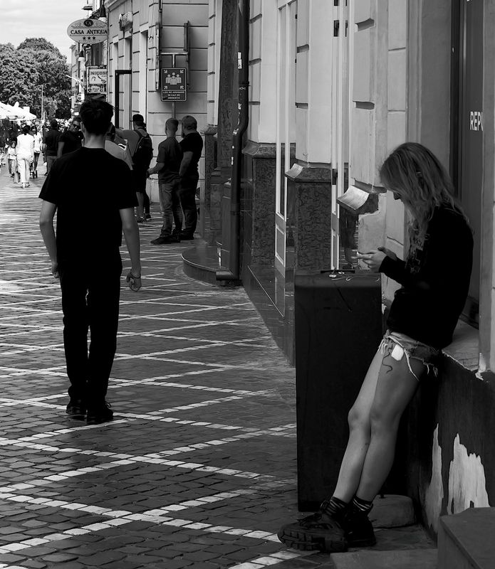 present day street scene