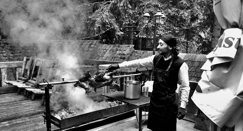 the pleasure of rotisserie spit cooking