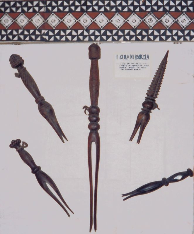 special forks used to feed priests and chiefs during cannibalism years