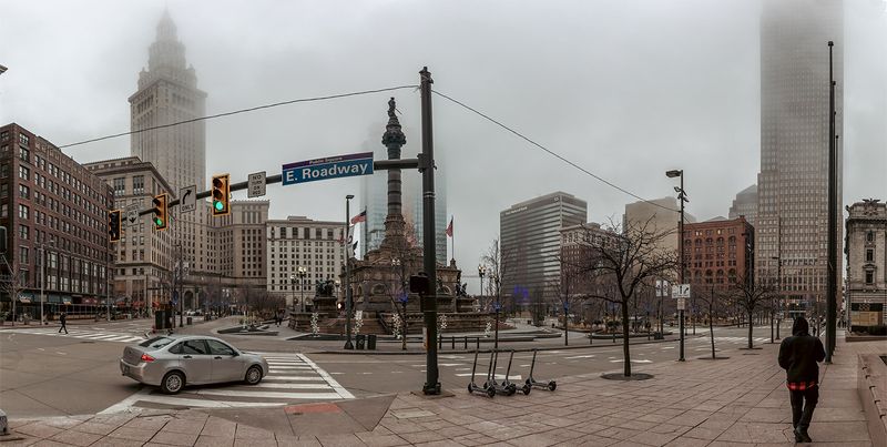 Public Square Panorama,  Cleveland OH