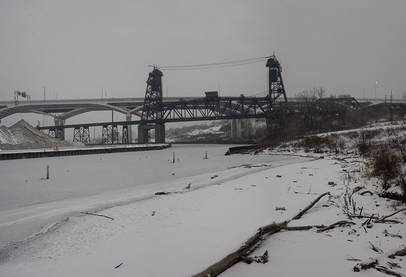 Frozen Cuyahoga River