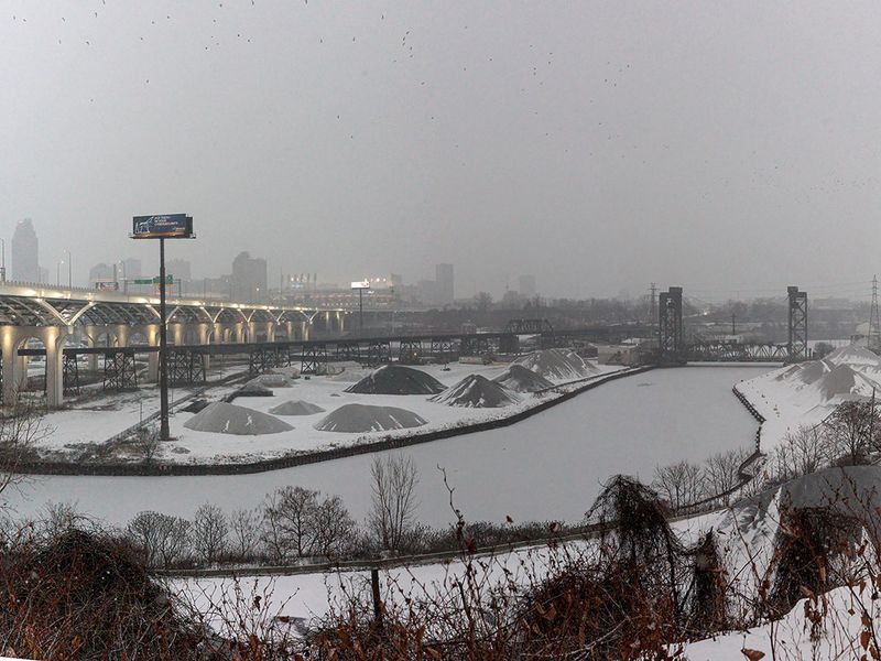 Frozen Cuyahoga River