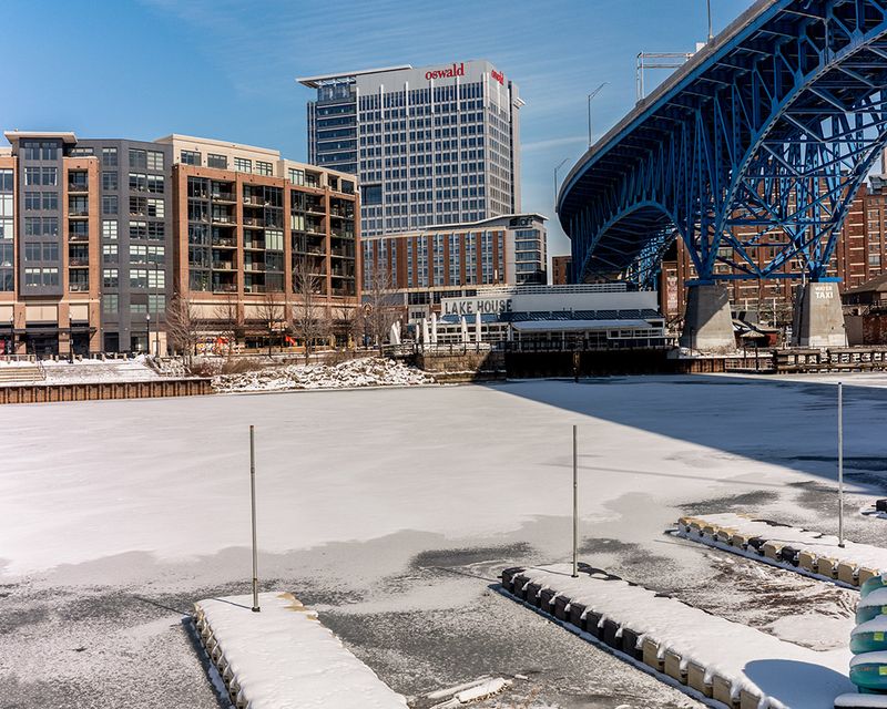 Frozen Cuyahoga River