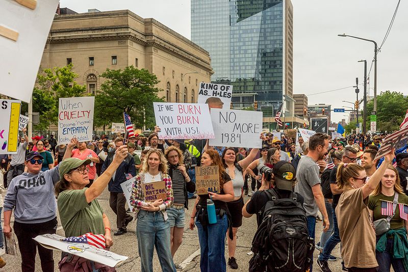 NO KINGS Protest @ Cleveland Ohio