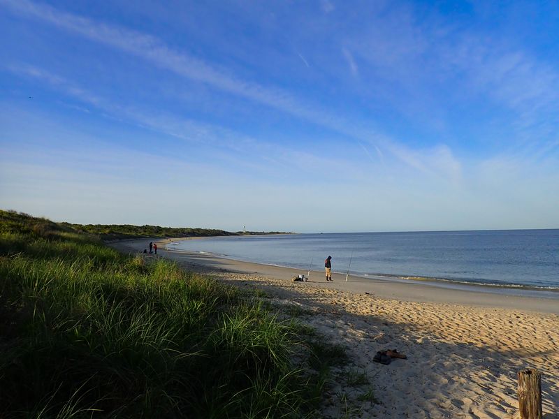 Fishing on the beach