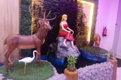 The hotel lobby