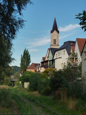 Church and old railway