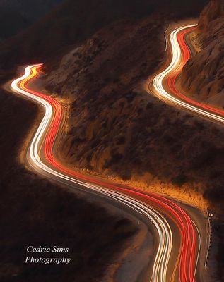 Grimes Canyon car light streaks