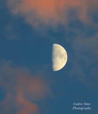 Waxing Gibbous Moon & Clouds