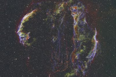 Veil complex nebula in HSO colors 2024 