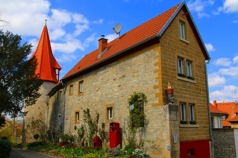 Marktbreit am Main. Stegturm und Fallmeisterturm
