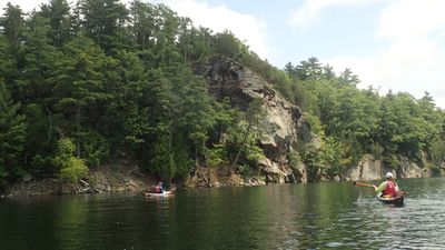 One of several rock faces