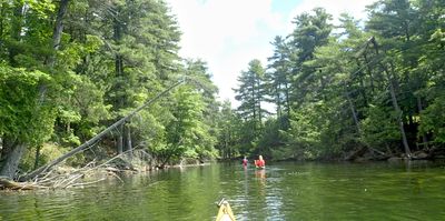 A narrow cut between islands