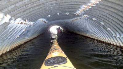 Taking a culvert under a highway