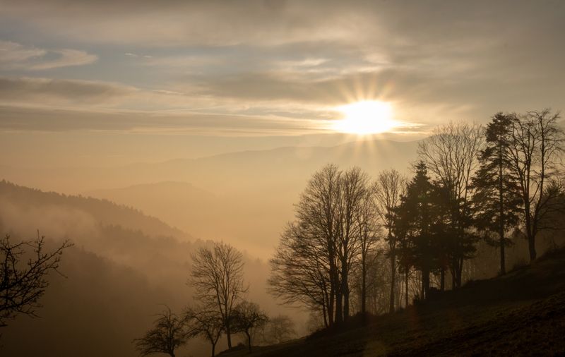 fréland le Voirimont, un soir d'hiver
