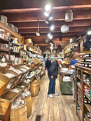 Shopping at Zeb's Country Store, North Conway, New Hampshire
