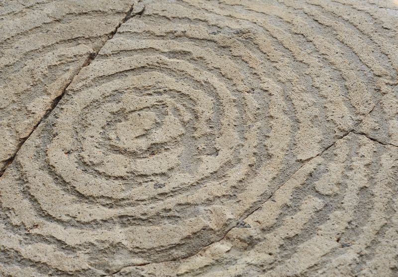 Benahoarite petroglyphs. Close-up.