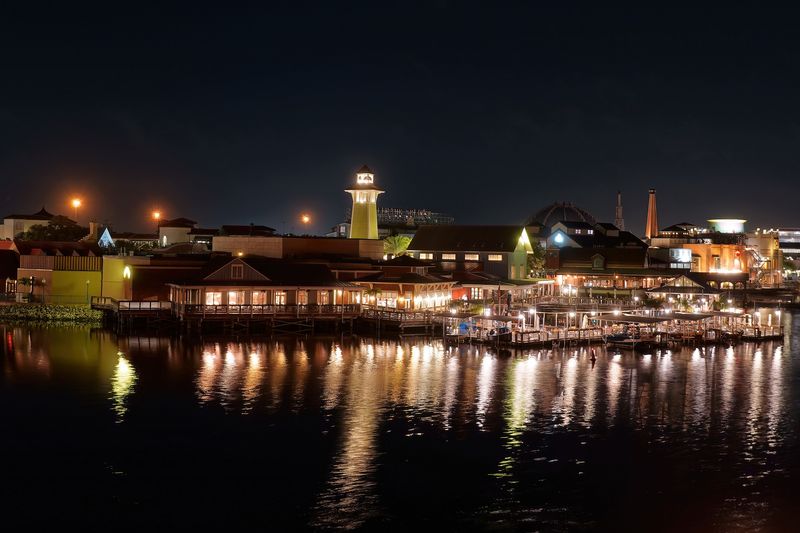 Disney Springs at night