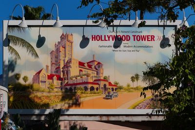 Hollywood Tower Hotel sign