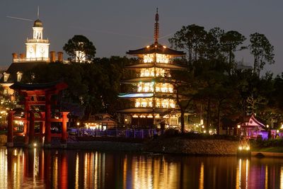 Japan pavilion at night