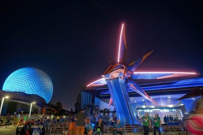 Guardians of the Galaxy entrance at night