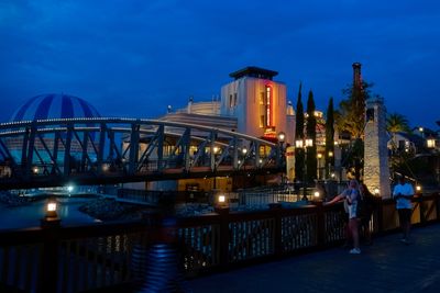 Disney Springs at blue hour