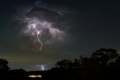 Lightning display from Wilderness Lodge