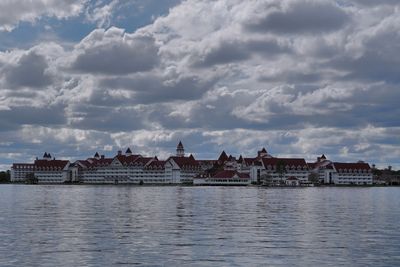 Grand Floridian and cloud filled sky