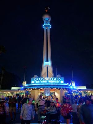The Crossroads at night